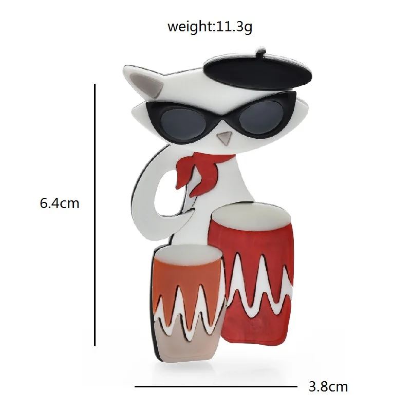 Акриловые броши-кошки Wuli &amp baby для женщин крутая Повседневная брошь в виде