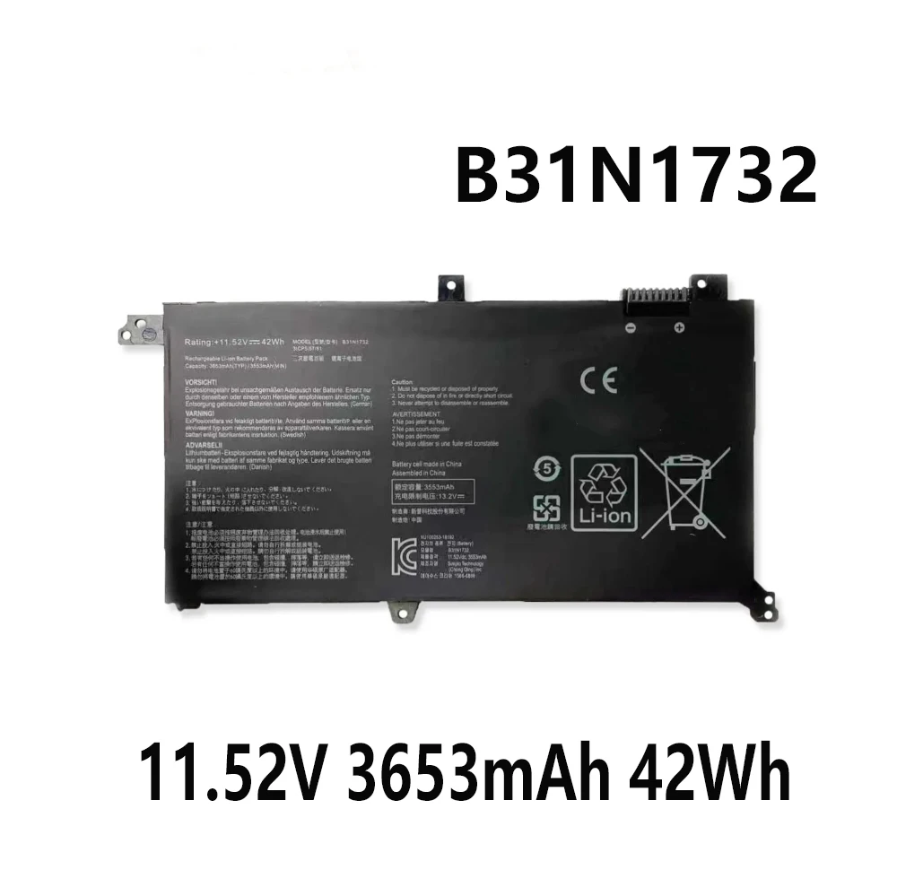Аккумулятор B31N1732 11 52 в 3653 мА · ч 42 Вт для Asus VivoBook s14 s430fa s430fn s430ua x430uf B31Bi9H