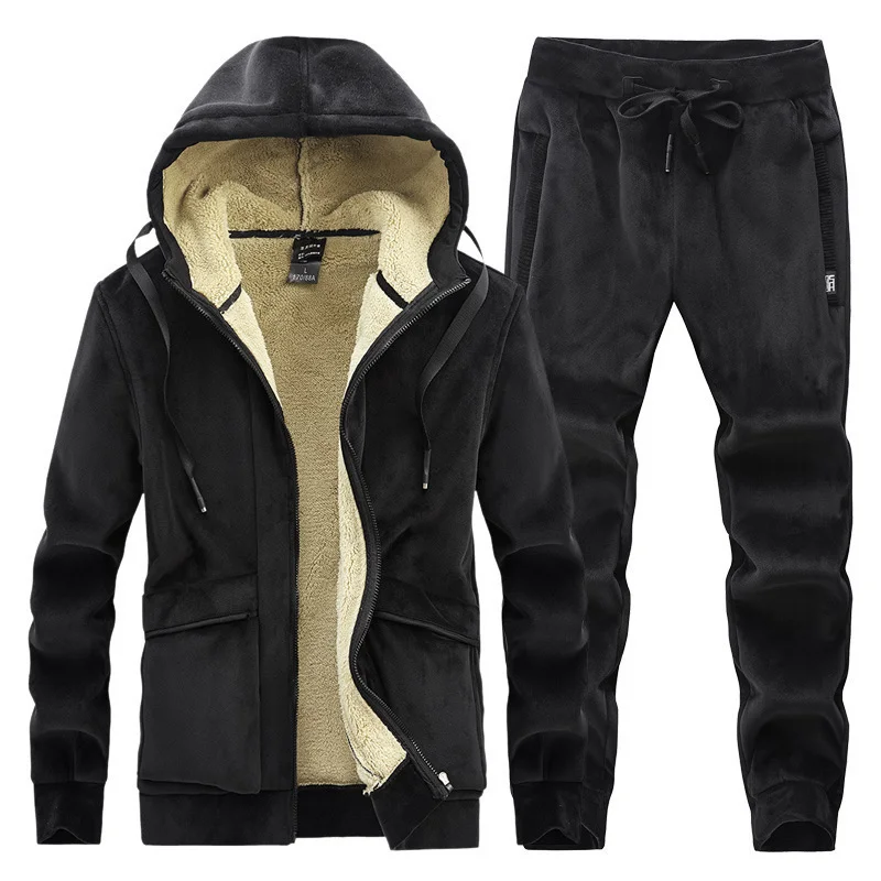 Luxury Winter Two Piece Men Brand Sports Tracksuits Trouser Sets For Men High Quality