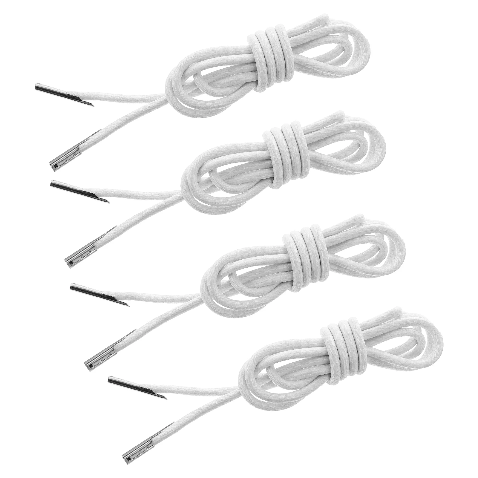 

4 Pcs Deck Lounge Chairs Chaise Longue Replacement Cords Bungee Rope Recliners Elastic Ropes White Inner Core Sun loungers