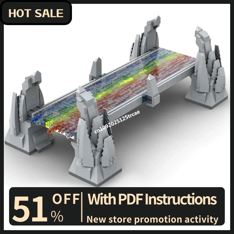 Новый хит продаж знаменитый герой фильм Moc уличный пейзаж Тор двойной мост модель