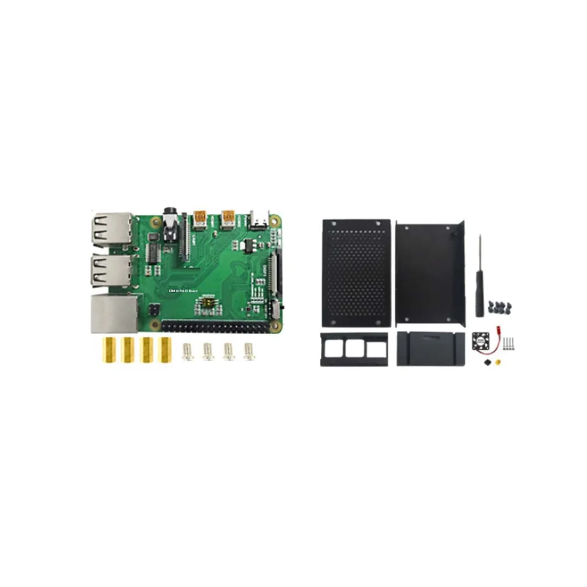 

For Raspberry Pi CM4 IO Base Board CM4 To 4B Adapter Board Expansion Board CM4 To PI4B Adapter with Case