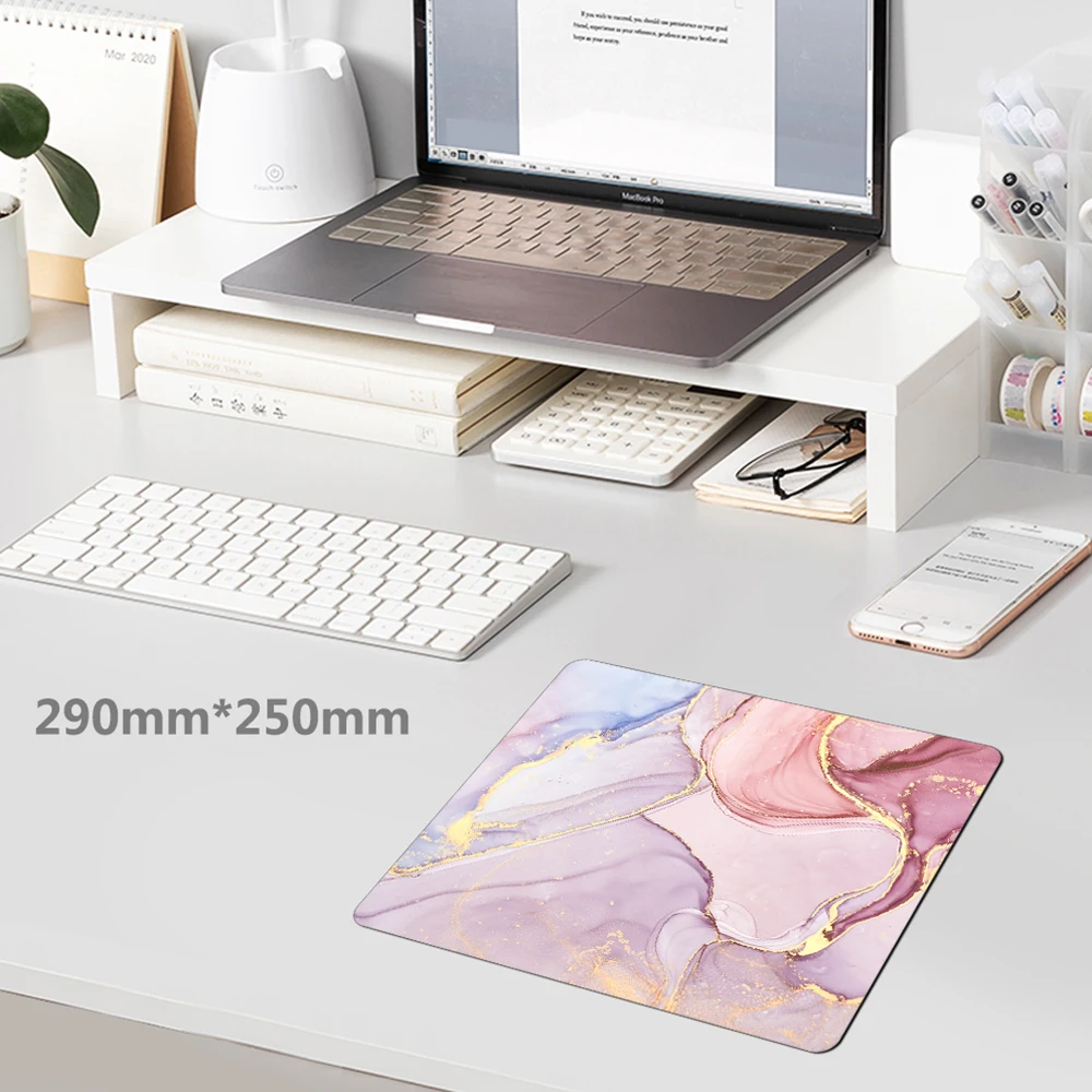 

Marble Non-slip Mouse Pad Office Desk Mat Desktop Accessories Rubber School Supplies Office Desk Organizer Computer Games Pad