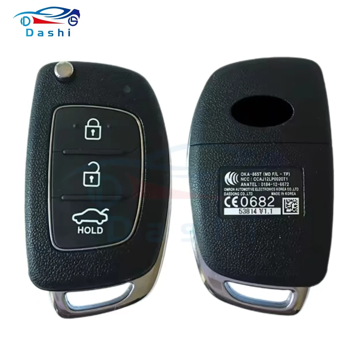 Фото Dashi для Hyundai Elantra 2012-2015, оригинальный откидной ключ, оригинальный ключ CN 020077   FCC:95430-B9100 OKA-865T (BA –TP) ID47CHIP 433 МГц №3