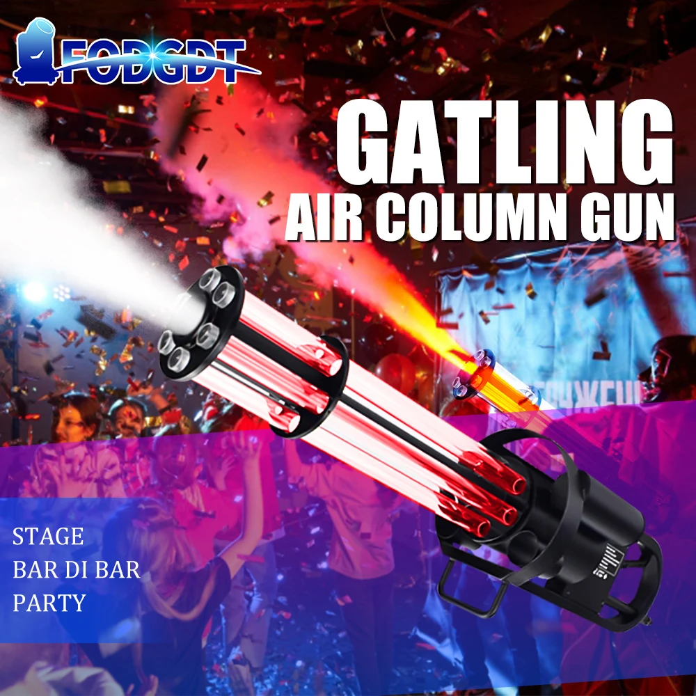 Ручной светодиодный пистолет Co2 воздушная Колонка Gatling RGB 3 в 1 светящаяся дымовая