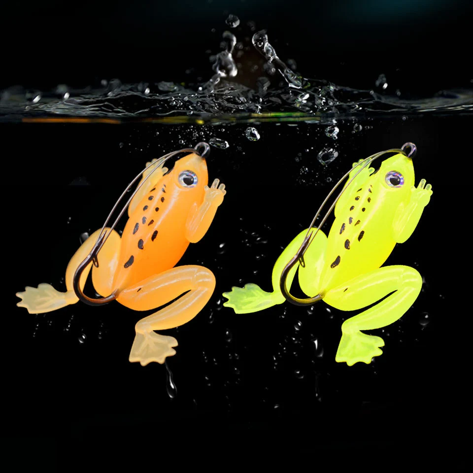 Купи 5pcs Soft Fishing Lure Artificial Fishing Silicone Bait Tackle Fishing Hook With Soft Frog Lures Frog Lure Fishing за 69 рублей в магазине AliExpress