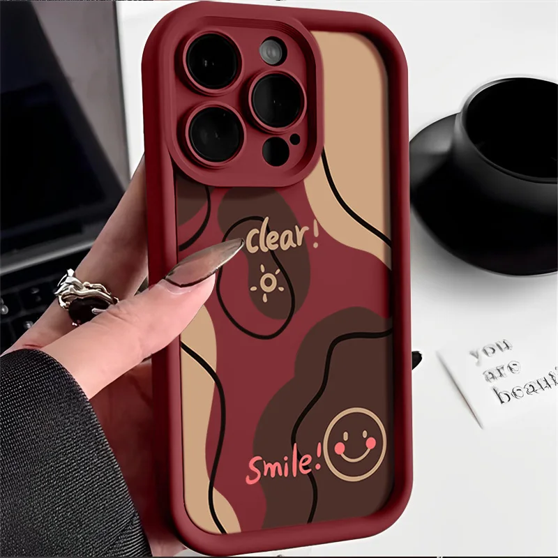 

Case for IPHONE11 11PRO IPHONE12 12PRO IPHONE13PROMAX 14PRO 15 15PRO 15PROMAX Premium Smile Line Abstract Anti-drop Phone Case