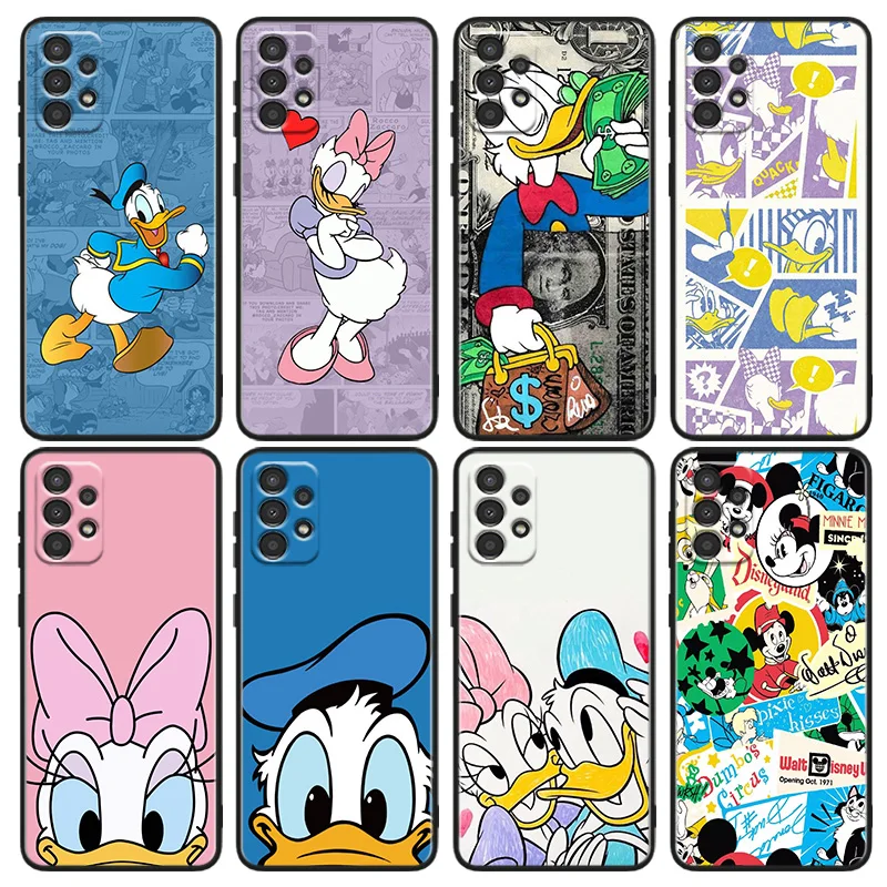 

Duck Donald Cartoon Phone Case For Samsung A22S A22 A21S A14 A13 A12 A11 A04S E A03S A02S A01 Core Black Soft Cover