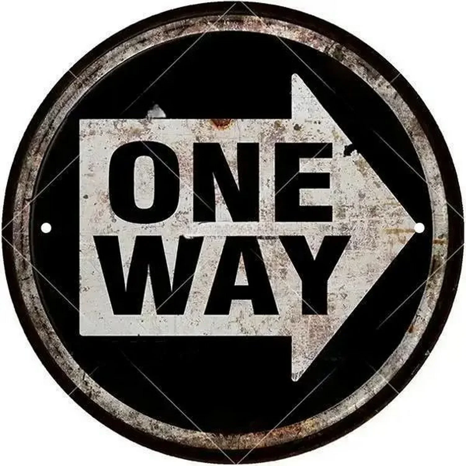 

Винтажная круглая табличка "Остановись", из алюминия