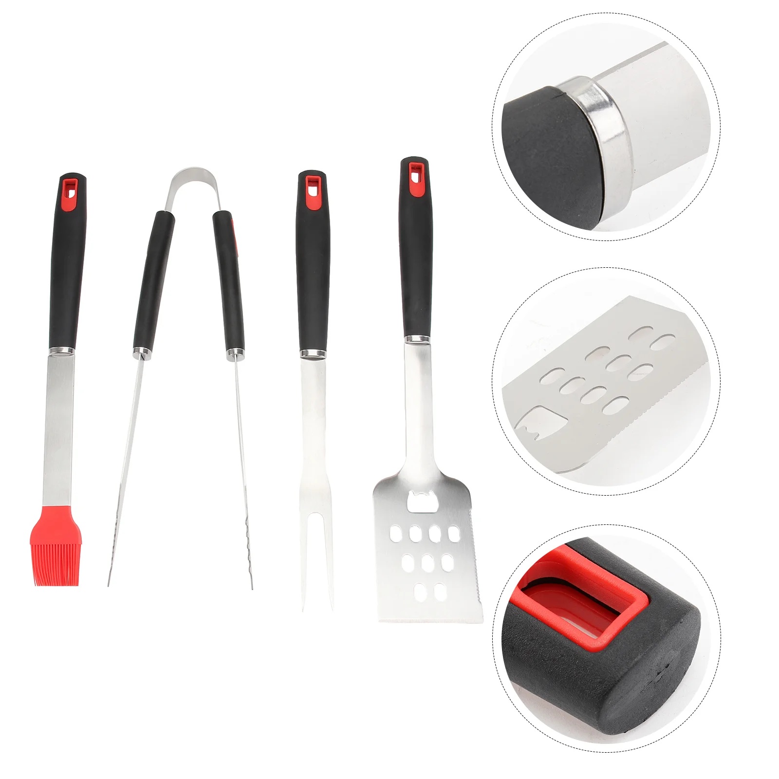 

4 шт. инструменты для гриля, креативные сверхмощные принадлежности для барбекю из нержавеющей стали премиум-класса, аксессуары для гриля, дл...