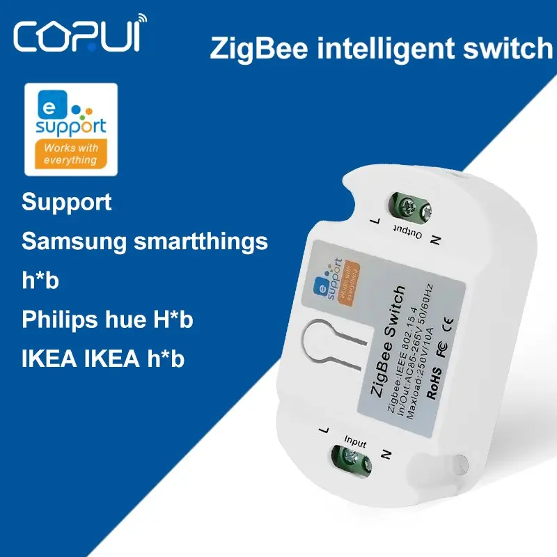 

CoRui 10A EWelink Zigbee Smart Switch Wireless Remote Voice Control Timing Switches Module Modification Compatible With Sonoff