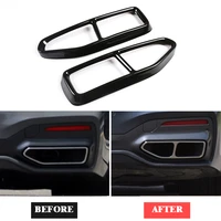 2pcs car steel exhaust muffler tail pipe cover kits for bmw 7 series g11 g12 2019 2020 exterior chromium styling car accessories