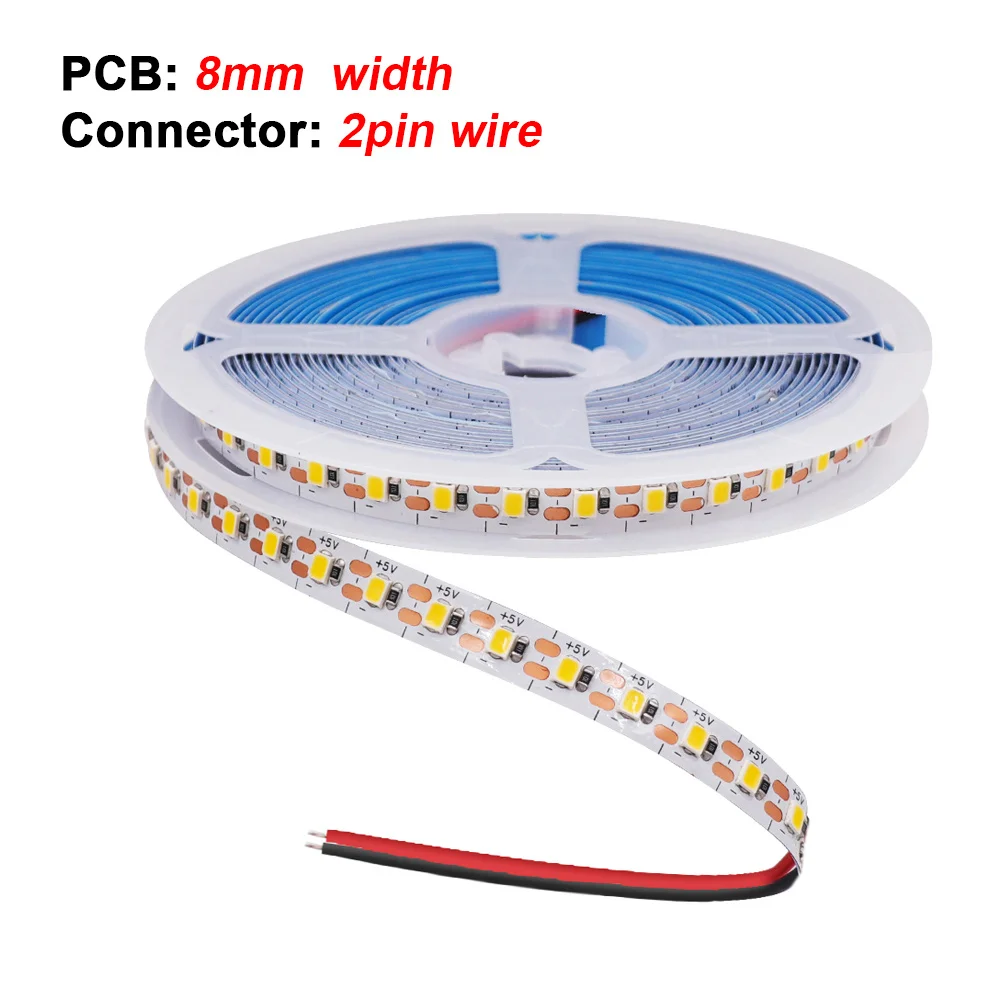 

HEGEHE Светодиодная лента 5В тёплый белый 120leds/м 0,5 м