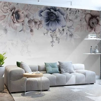custom 3d mural wallpaper pastoral style hand painted flowers wall paper home decor for living room bedroom tv backdrop fresco