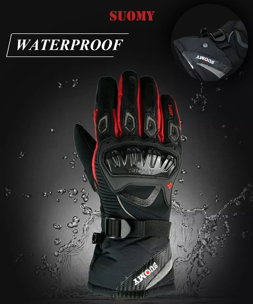 

Мотоциклетные Перчатки SUOMY, зимние теплые мотоциклетные перчатки, мотоциклетные перчатки с сенсорным экраном, перчатки для езды на мотоцик...