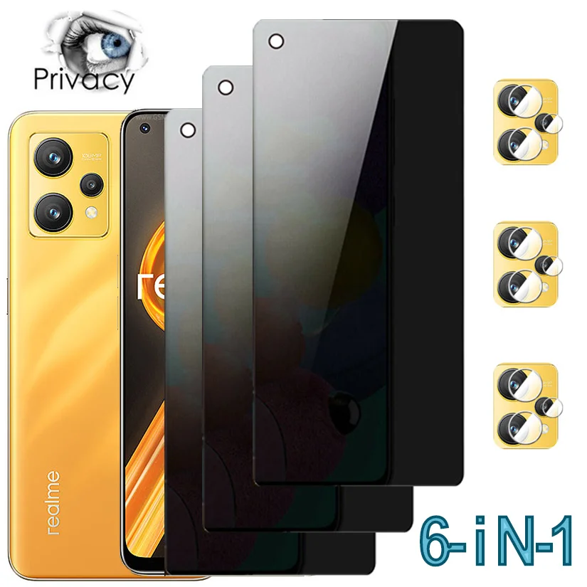 Защитное стекло для Realme 9 на смартфона реалми 8i 9i Pro Plus Анти-шпионское блики очки gt
