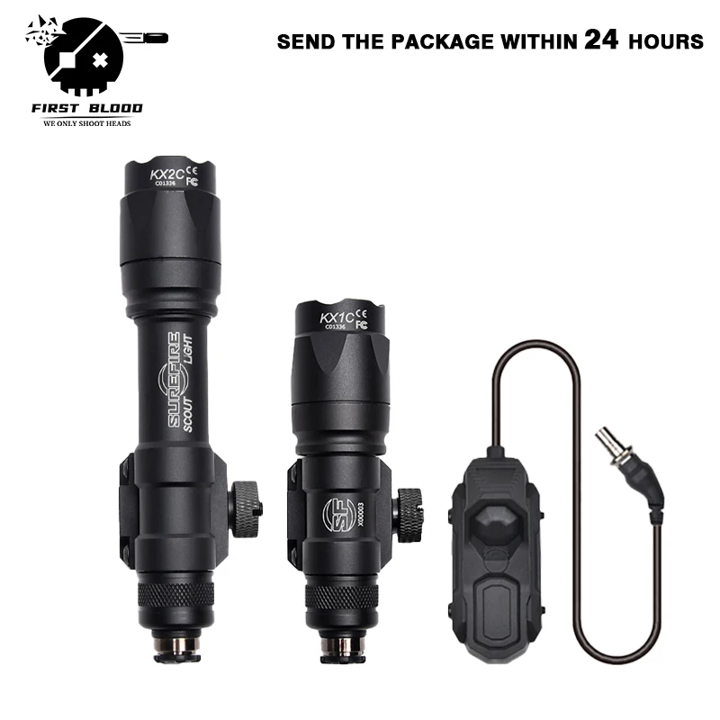 Фото Тактический фонарик Surefire SF M300/M600 с переключателем AXON, направляющая Пикатинни 20 мм — мощный сильный свет для охоты и страйкбола №1