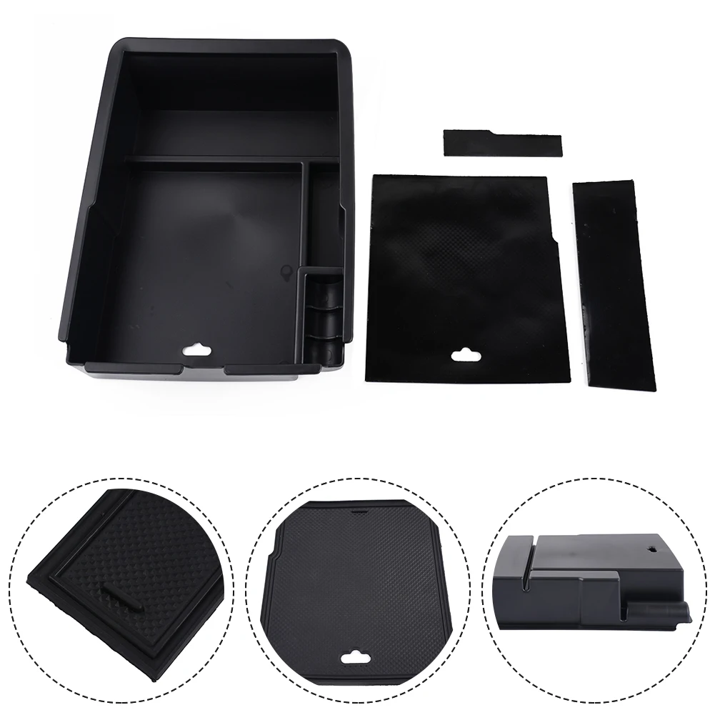 

Car Armrest Storage Box For Kia Sorento MQ4 2021 Central Console Glove Organizer Tray Black Accessories