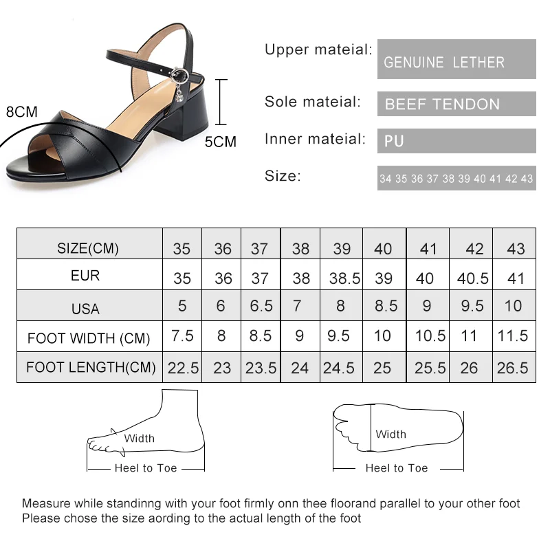 AIYUQI Sandals Women Genuine Leather 2023 New Summer Anti Slip Open-toe Women's Sandals Mid Heel Fashion Dress Women's Sandals