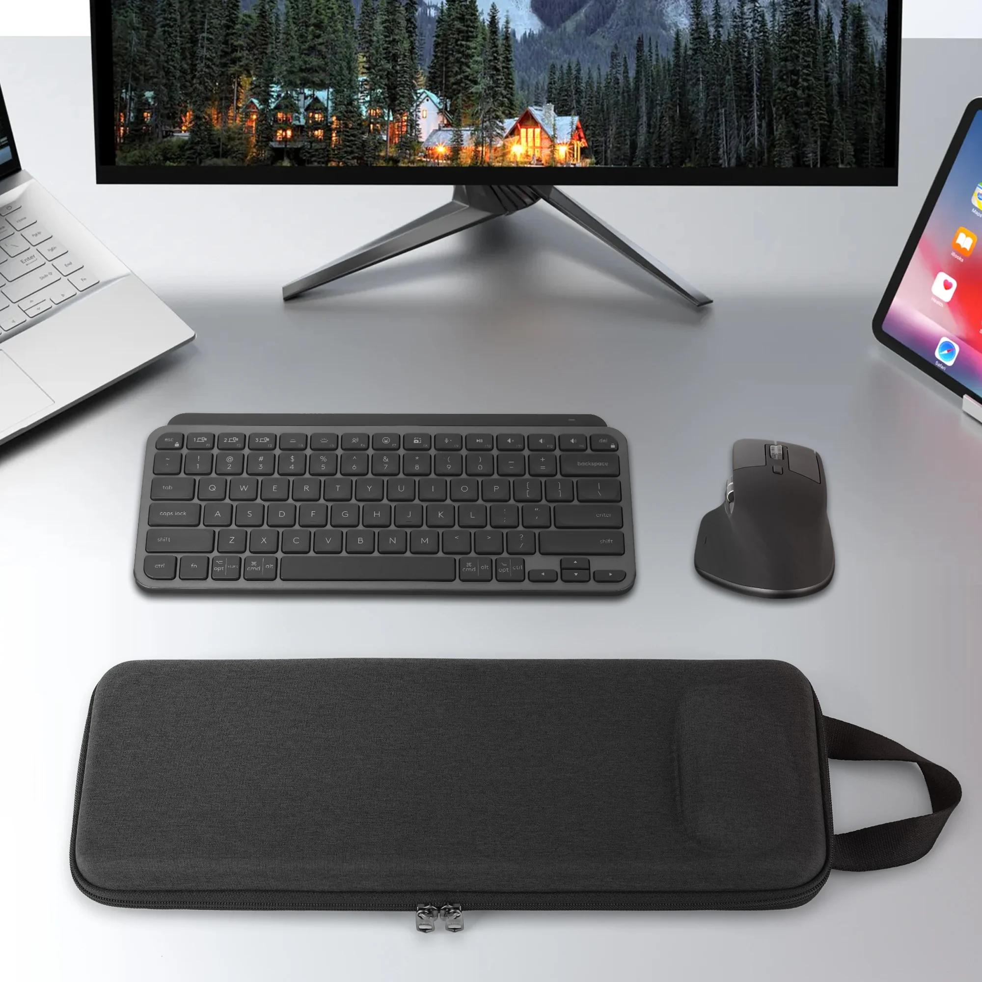 Жесткий дорожный чехол Geekria для клавиатуры, совместимый с Logitech MX Keys Mini + MX Master 43S, сумка для клавиатуры и мыши. (art.: 3920dcd1dfcda) - 3920dcd1dfcda