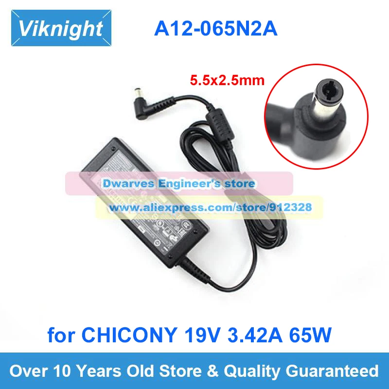 Оригинальный A12-065N2A 19V 3.42A 65W адаптер переменного тока для CHICONY A065R051L-CL02 MSI MODERN 14