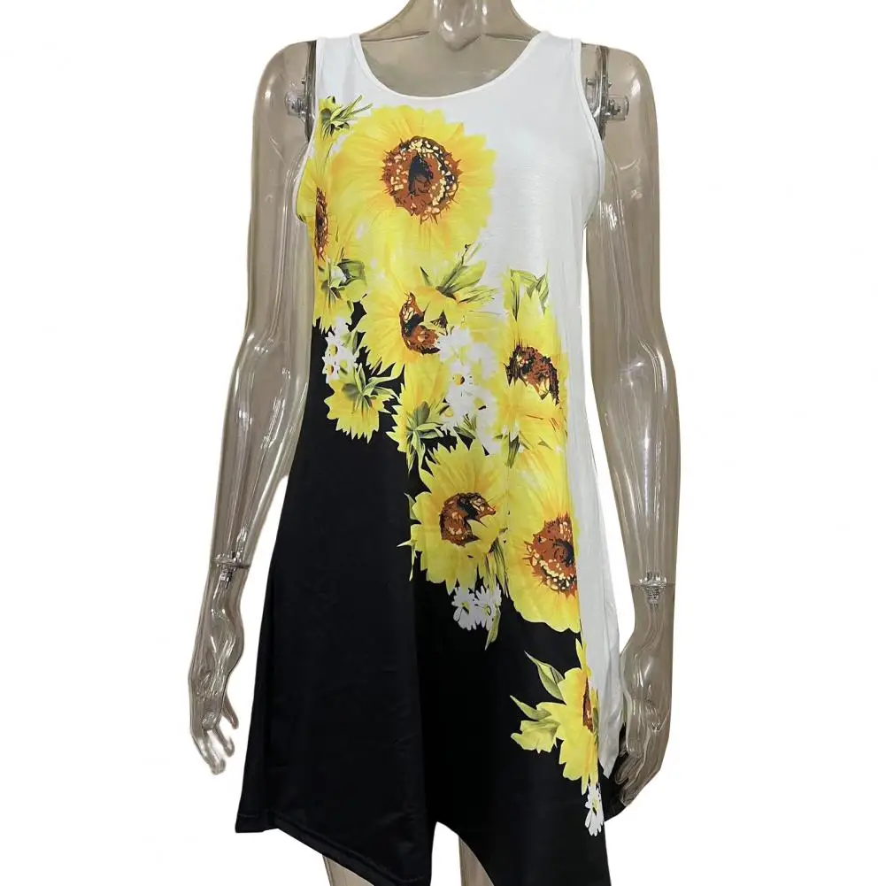 

Платье-жилет Летнее быстросохнущее без рукавов с цветочным принтом