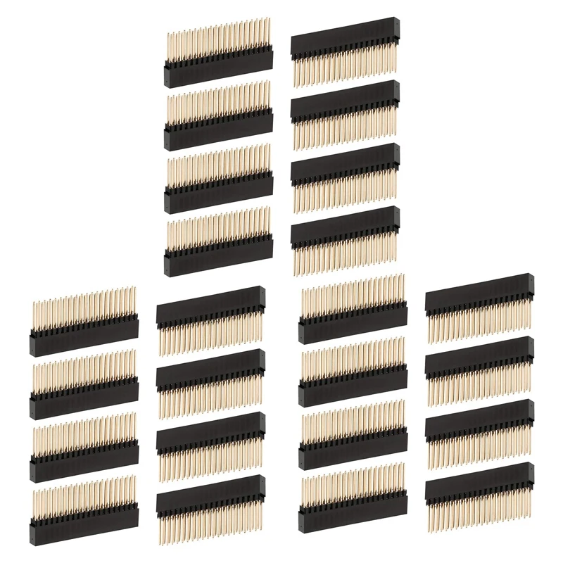 

24PCS,2X20(40 Pin) Extra Tall Female 0.1 Inch Pitch Stacking Header For Raspberry Pi A+/B+/Pi 2/Pi 3 Extra Tall Header