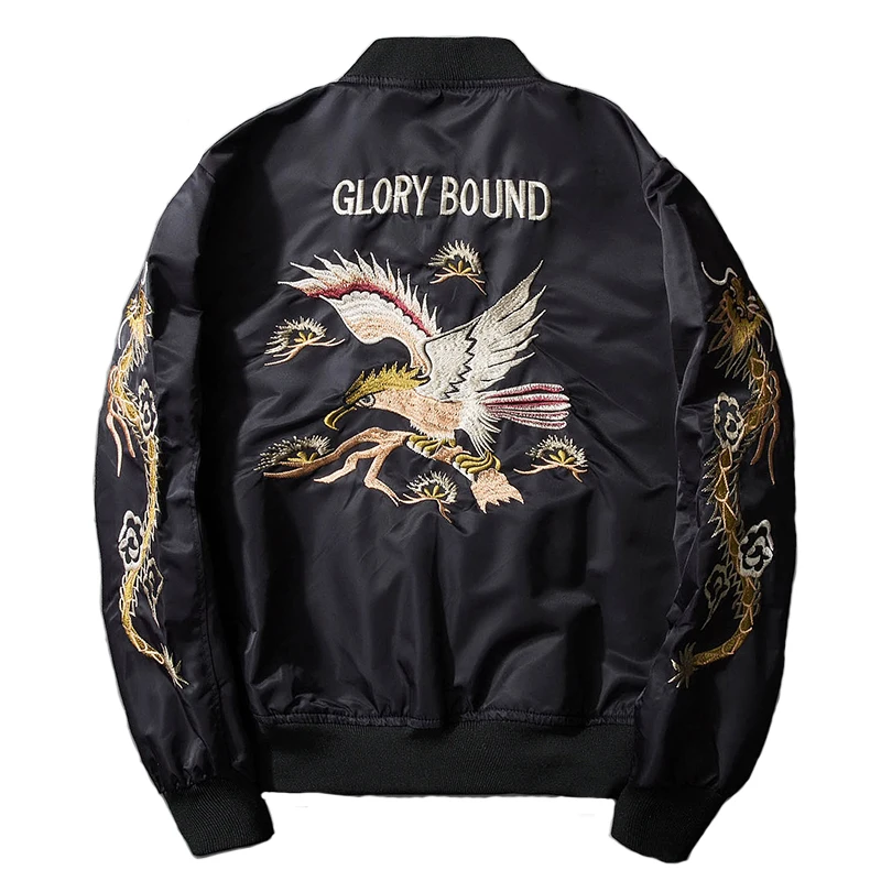 

Autumn Embroidery Bomber Jacket Short Men Women Dragon Animal Harajuku Baseball Jacket Fashion Casual Windbreaker Couple Coat