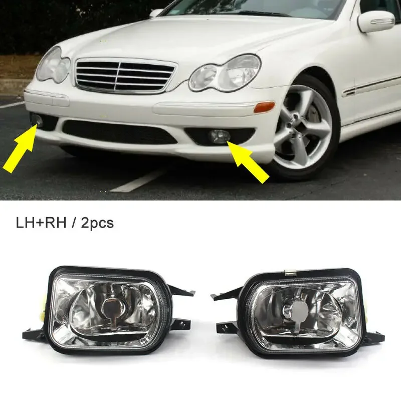 Фото Для MERCEDES BENZ C-класса W203 W215 W209 C230 C240 C320 C350 CL500 CL600 CLK500 SLK230: Пара противотуманных фар для переднего бампера №3