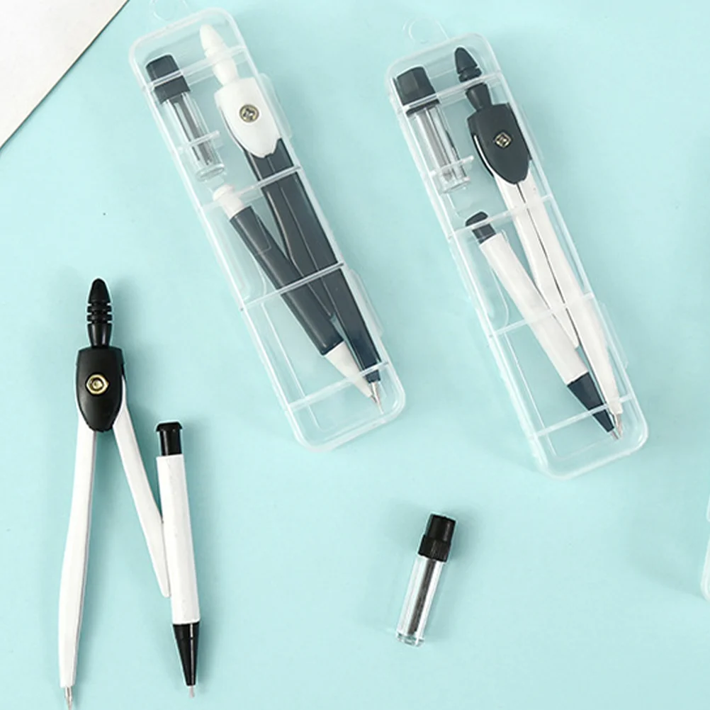

6 Sets Metal Compass Drafting Tools Geometry Circle Drawing Compass with Storage Case