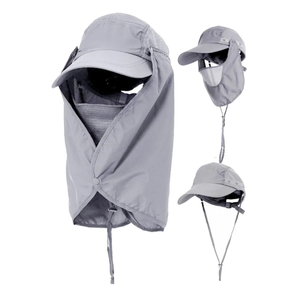 

Unisex Fishing Hat Sun Visor Cap Hat Outdoor Sun Protection With Removable Ear Neck Flap Cover For Hiking Camping Cycling