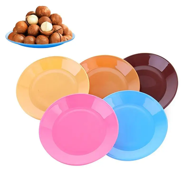 

Dessert Plates Reusable 5pcs Colorful Food Platter Dinnerware Dishes For Fruits Vegetables Multifunctional Plate For Nuts Snacks