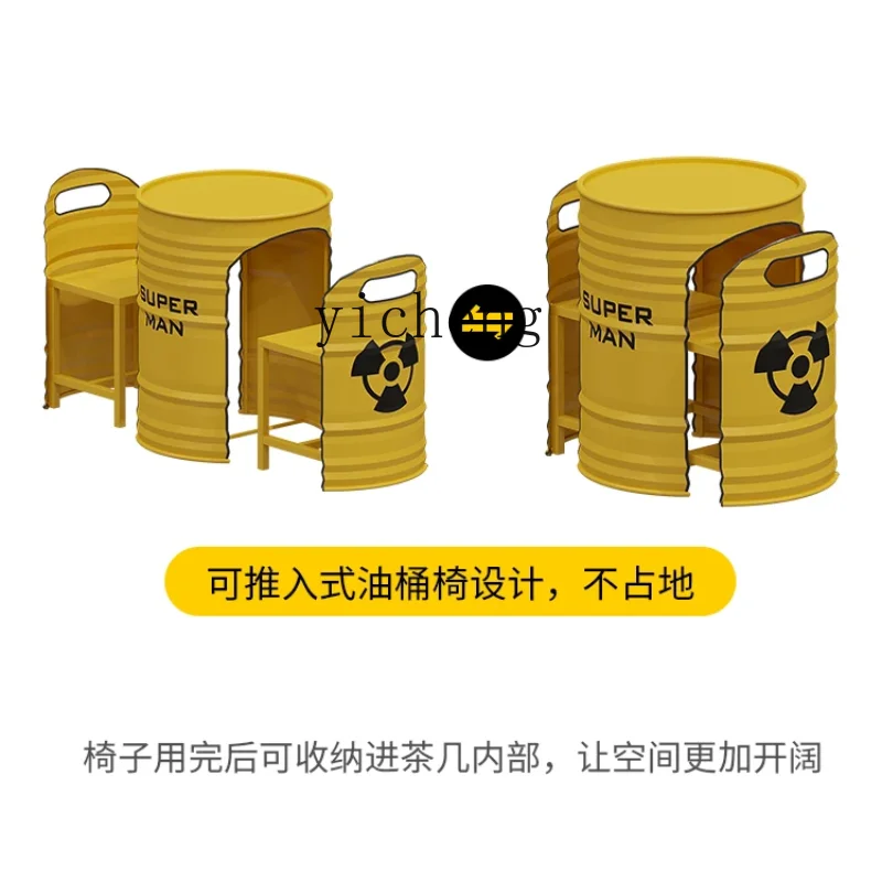 Уличный стол-стул в промышленном стиле для магазина молочного чая кафе железный