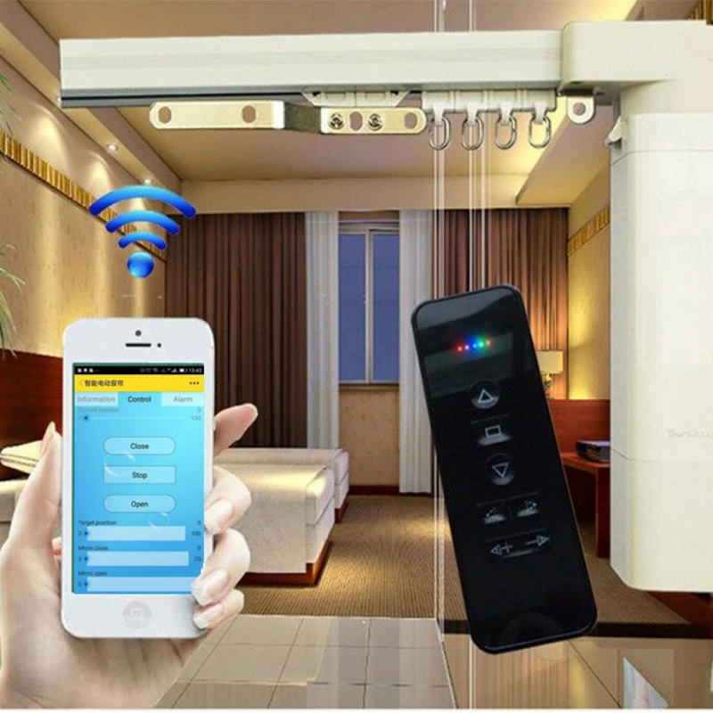 

remote control electric motors for curtains window motor home automation