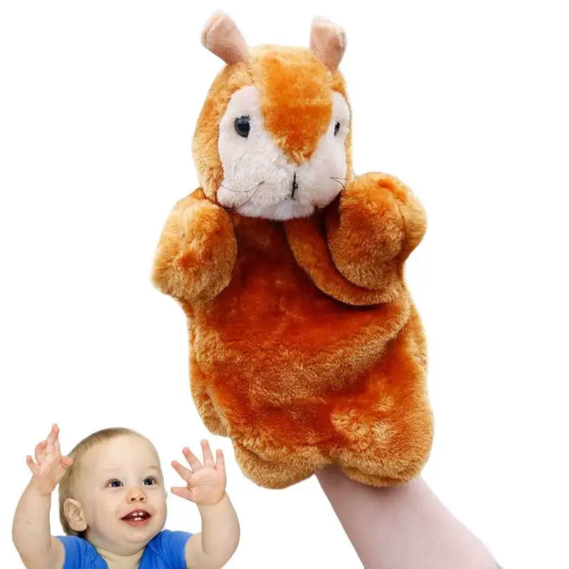 

Плюшевая ручная кукла, Интерактивная мягкая игрушка-животное для малышей, мягкие плюшевые игрушки для семейных торжеств, марионетка для шоу и дня рождения