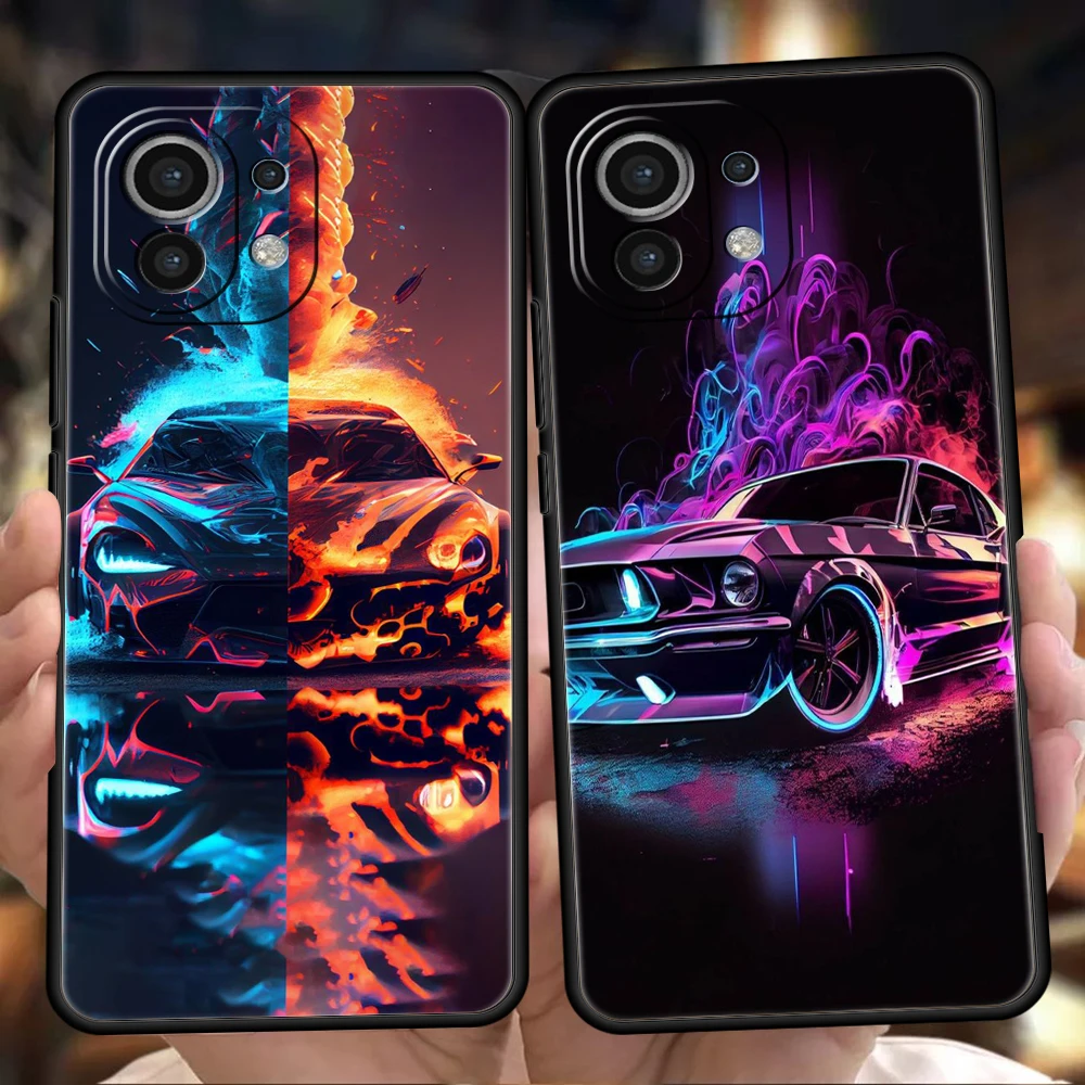 

Sports Car Shape Phone Case Cover for Xiaomi Redmi Poco F4 F5 M4 M3 X3 X4 X5 NFC Pro Mi 11 Ultra 12T 12 Pro TPU Soft Shell Capas