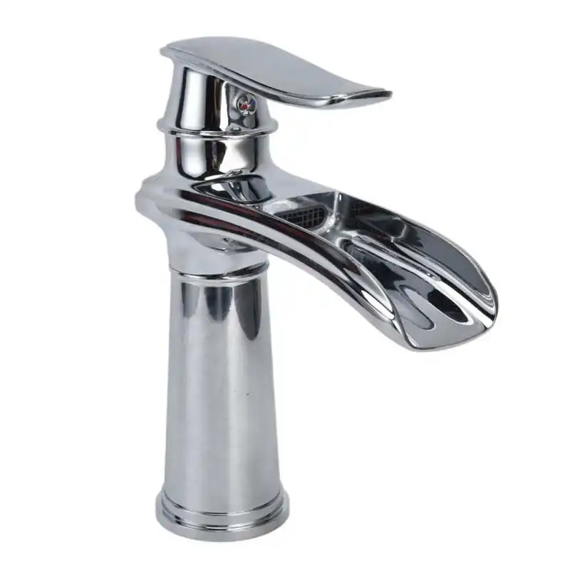 

Basin Faucet Copper Single Handle Waterfall Effluent Nordic Style Water Mixer Tap G1/2 Thread for Bathroom for Toilet for Home