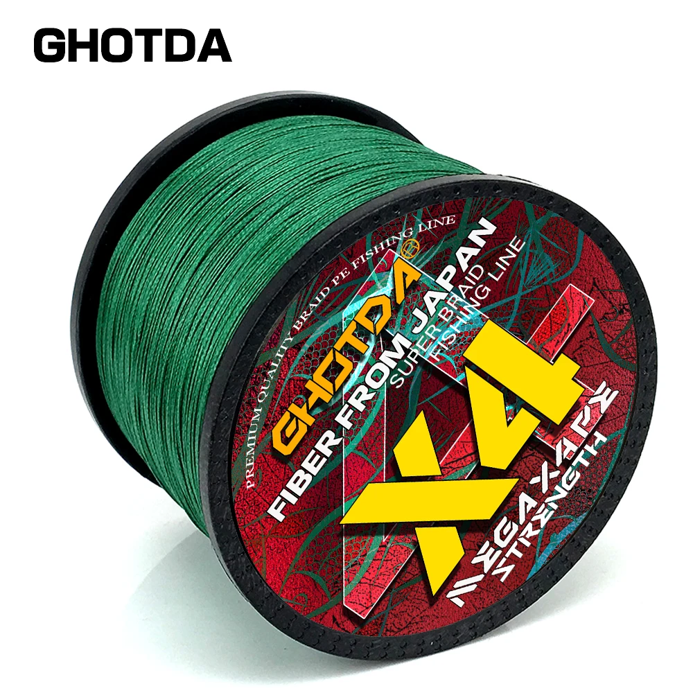 

GHotda 4 Strands Braided Carp Fishing Line 500M Multifilament Fishing Line Super Strong Weave 4.8-36.8kg Thread