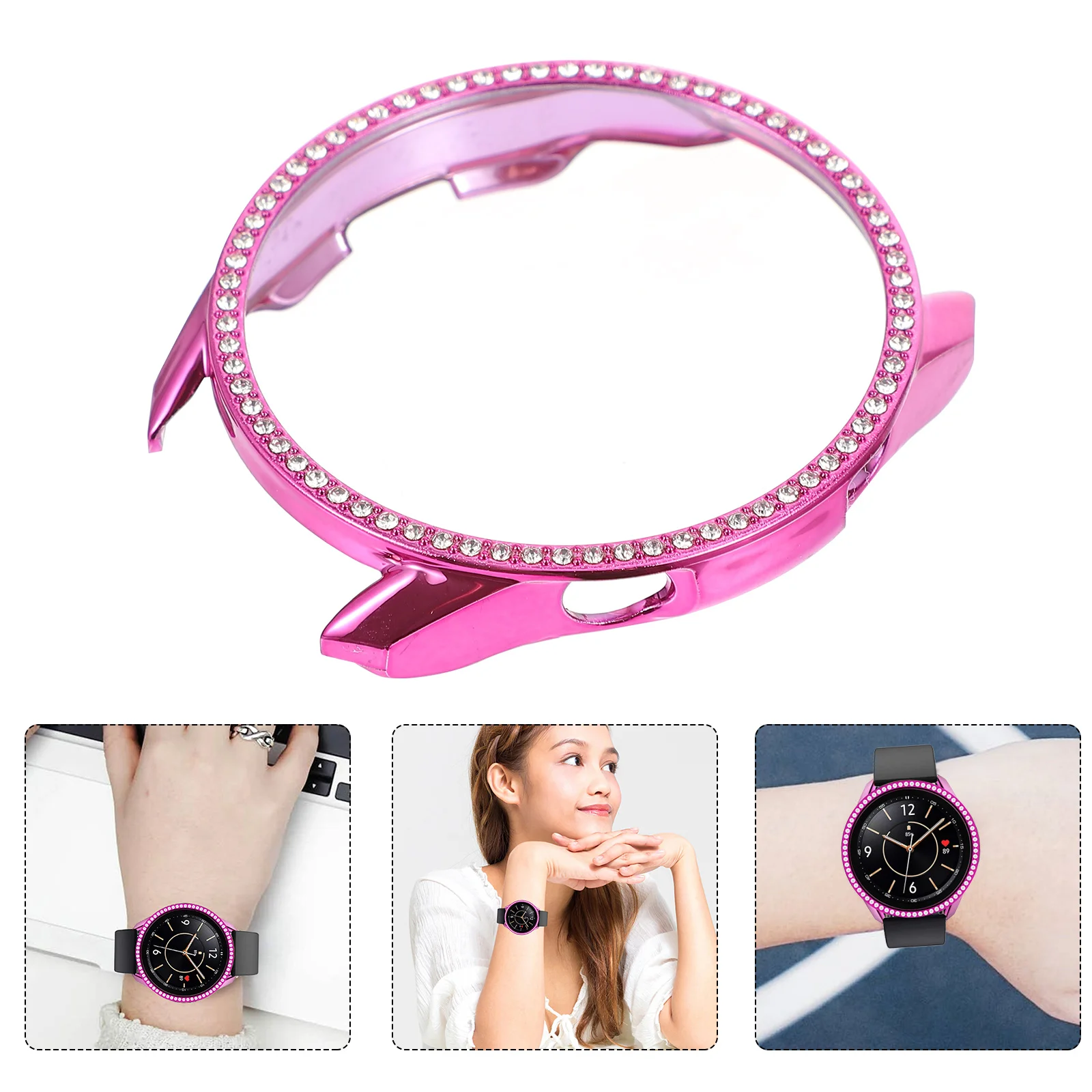 

Watch Case 45Mm Bumper Band Protector Cover Frame Screen Galaxy Shell Accessories Bracelet Scratch Anti Crystal Diamond Supplies