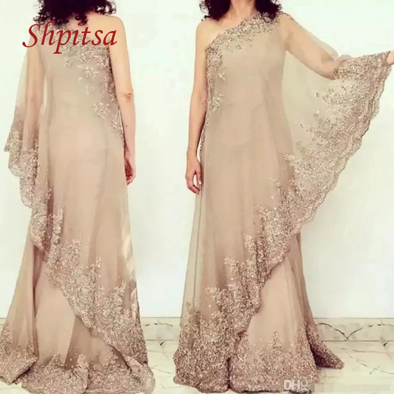 

Элегантные кружевные платья цвета шампанского для матери невесты для свадебной вечеринки выпускного вечера трапециевидные вечерние обеде...