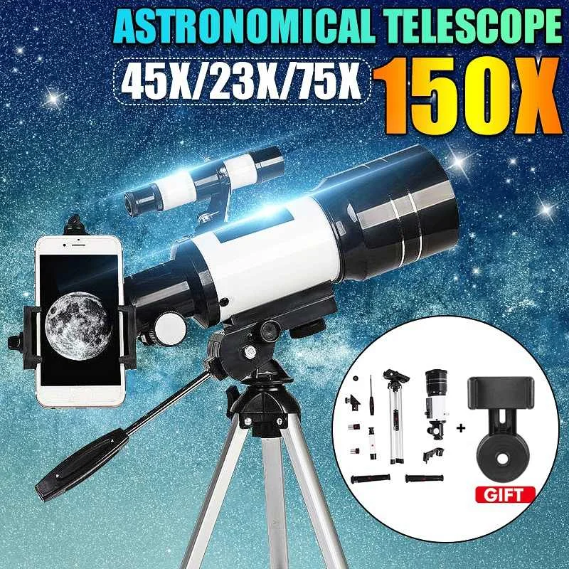 

Professional Astronomical Telescope 150X MonoculaZoom High-Power Portable Tripod Night Vision Deep Space Star View Moon Universe