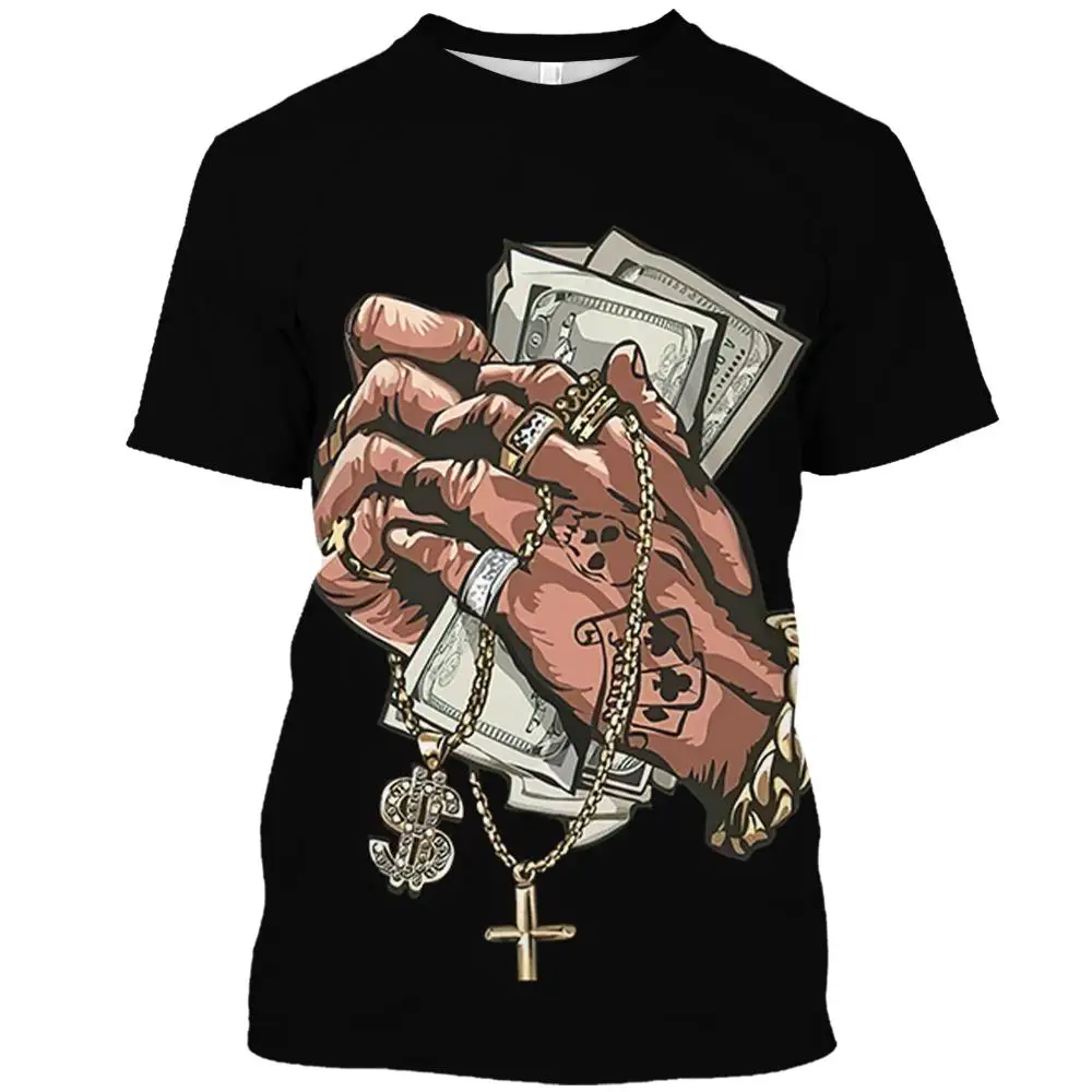 

Men's T-Shirts Summer Short Sleeve Tops 3D Printed Men Casual Daily Round Neck Sweatshirts Fashion Man Street Jogging Clothing