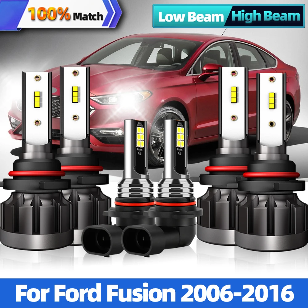 

Светодиодная лампа Turbo H7 Canbus 2006 лм H11 для фар головного света, противотуманных фар головного света, дальний и ближний свет, автомобильная лампа для Ford Fusion 2012-2013 2014 2016 2015