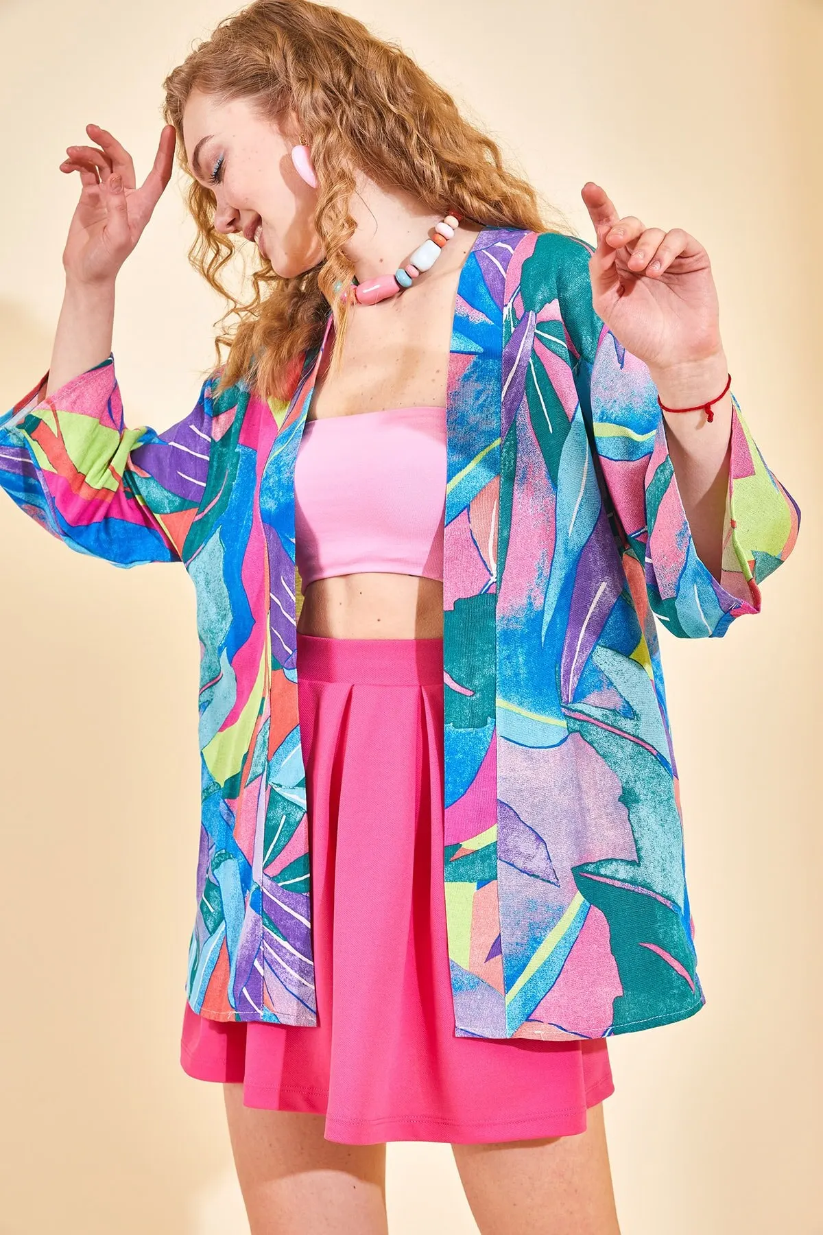 

Women's Kimono Lilac pattern Kimono -26 Fashion Bathrobe For Ladies Fashion Bathrobe For Women