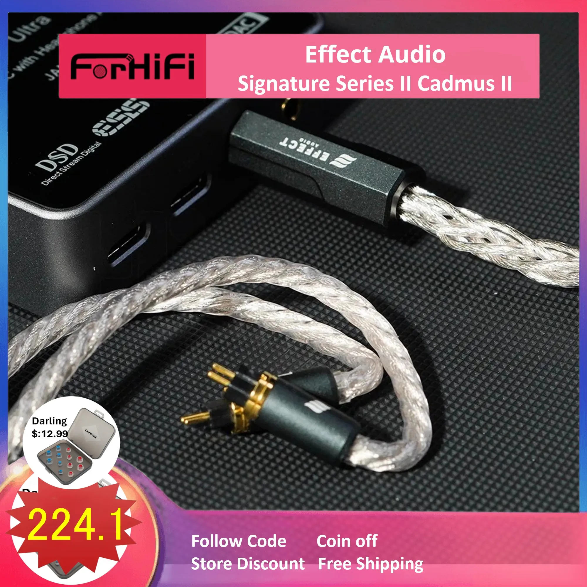 Effect Audio Signature Series II Cadmus 8-проводной кабель для наушников 2Pin0.78 ConX