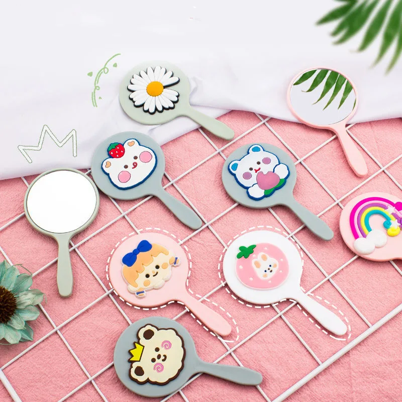 

1pc Mini Portable Makeup Cute Annimal Cartoon Pocket Mirror Make Up Mirror Child Women Cosmetic Hand Compact Mirror