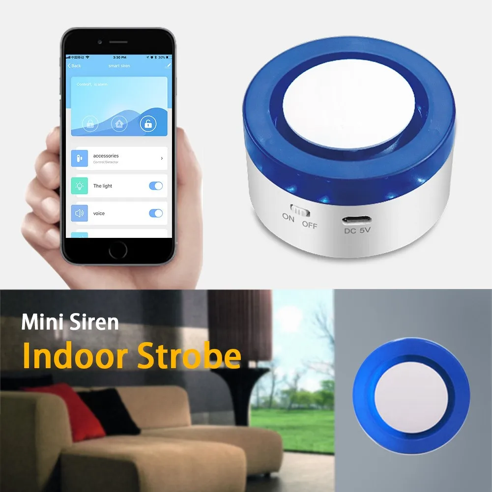 TY-H2 Intelligent WIFI Acousto-optic Horn Alarm Household Wireless Store Doors And Windows Anti-theft Host Security System