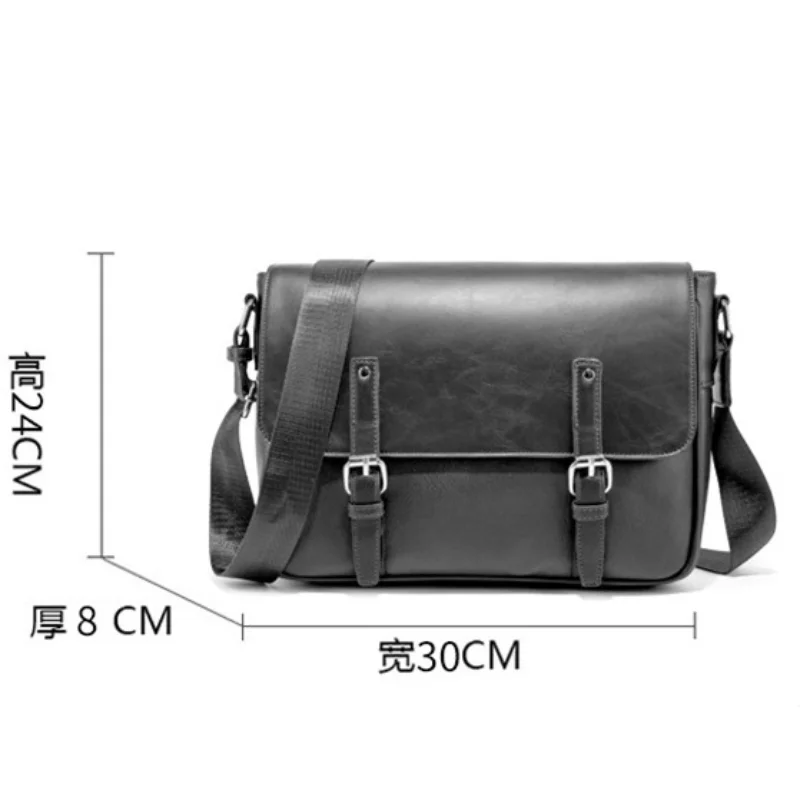 Men's PU Cover Leather Shoulder Bags Crossbody Chest Packs for Men Japanese Style Fashion сумка мужская Messenger Bag Purse Sac