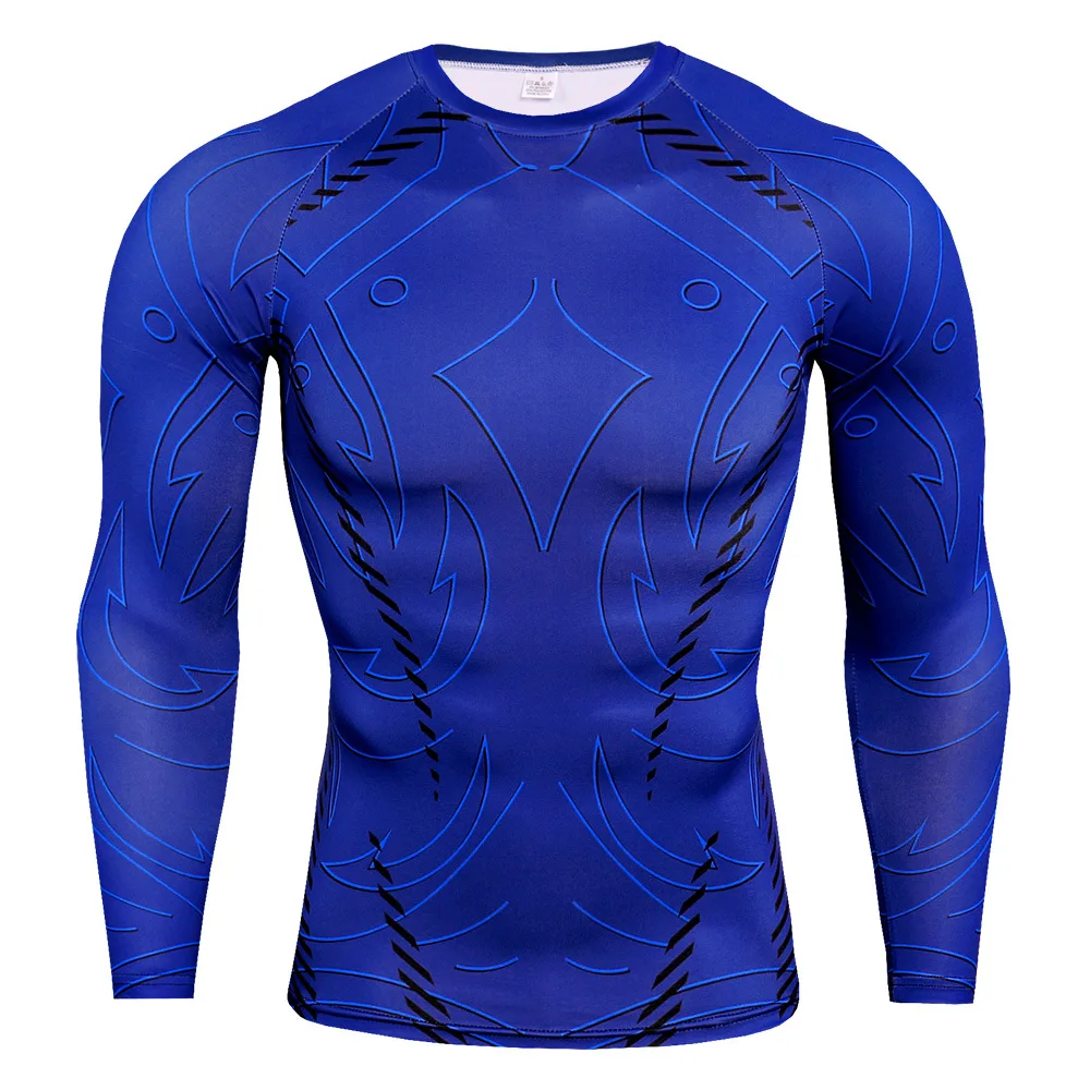 Men's Running Shirt Bodybuilding Sport T-Shirt Quick Dry Long Sleeve Compression Top Gym T Shirt Men Fitness Tight Rashgard enlarge