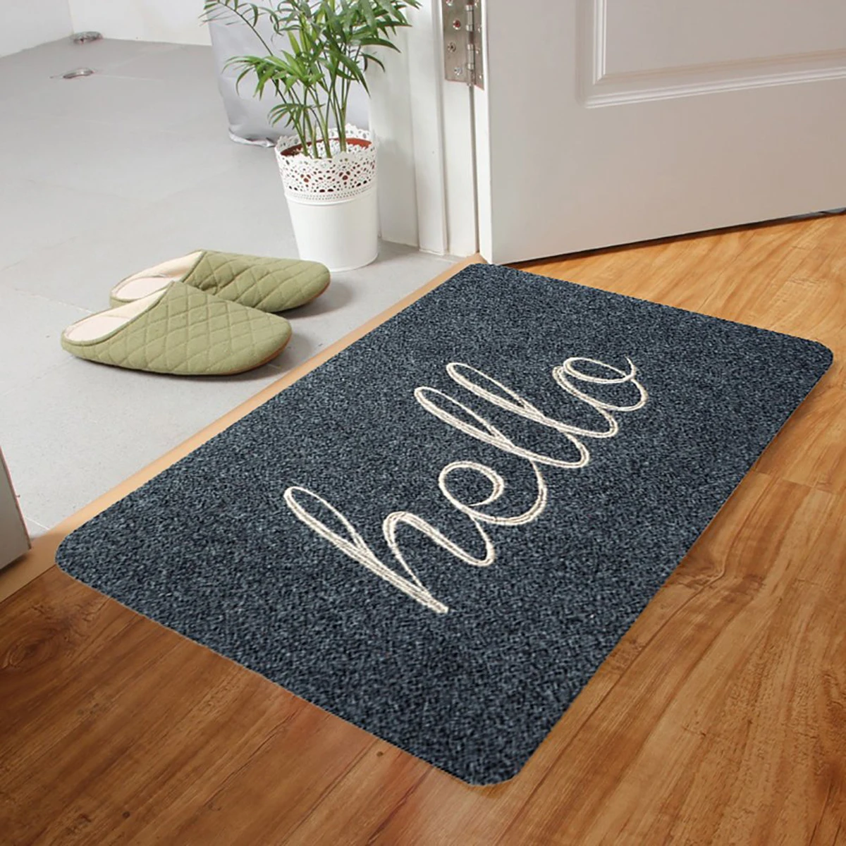 

Vacclo Outdoor Doormat Non Slip Rugs for Entryway Front Doormat Indoor Low Profile Floor Mat Durable Welcome Mat Hello Carpet